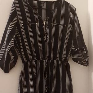 Black and White Stripped Dress, M